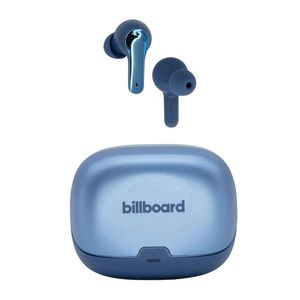 Audífonos bluetooth True Wireless Billboard Unite resistente al agua IPX4, duración máx. 24 horas con estuche de carga, azul