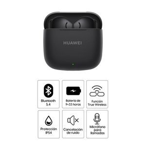 Audífonos bluetooth True Wireless Huawei FreeBuds SE 3 resistente al agua IP54, cancelación de ruido en llamadas, 42 horas, carga rápida, negro