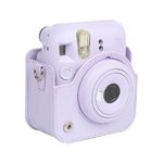 Estuche Instax Mini 12 Fujifilm morado con correa beneficio oblicuo