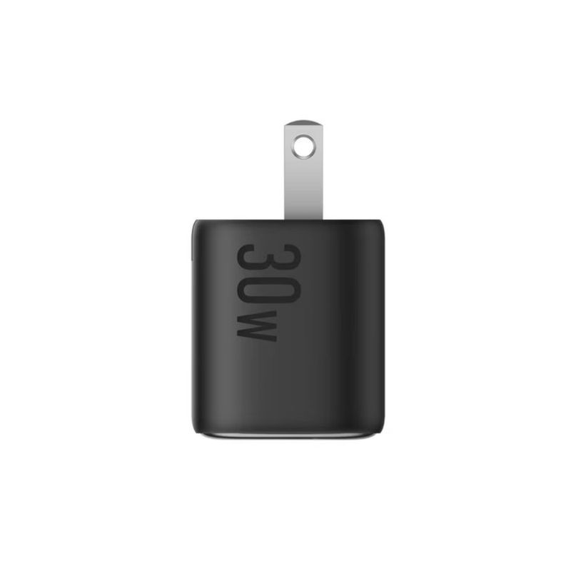 Cargador Anker USB-C 30W carga rápida potente negro lateral