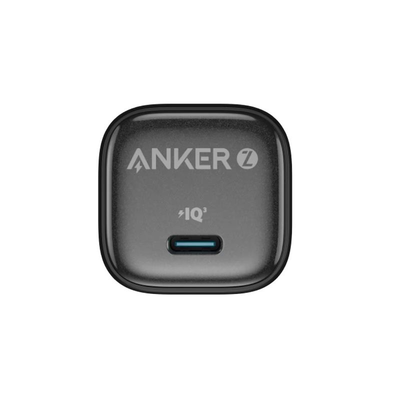 Cargador Anker USB-C 20W carga rápida seguro negro DORSAL