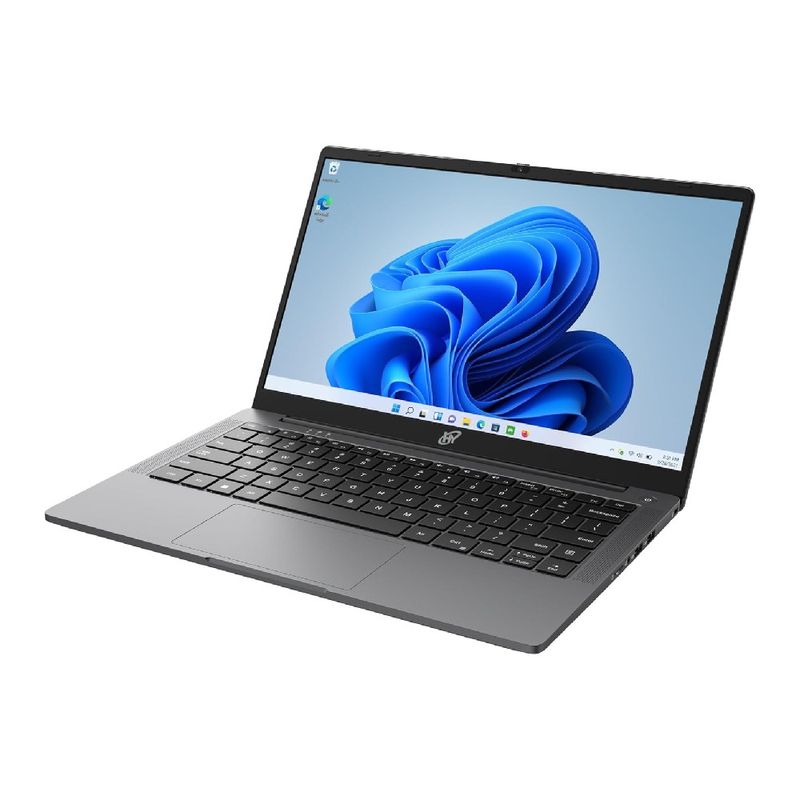 Laptop Hyundai HY BOOK 14" Celeron 128GB 4GB RAM Win 11 Gris diagonal