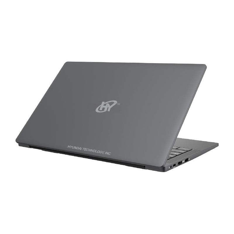 Laptop Hyundai HY BOOK 14" Celeron 128GB 4GB RAM Win 11 Gris dorsal