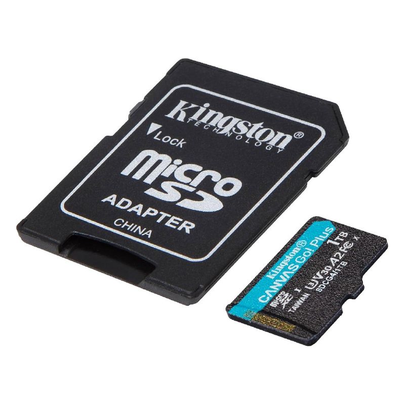 MicroSD Kingston Canvas Go Plus 1TB A2 U3 V30 Gen4 diagonal