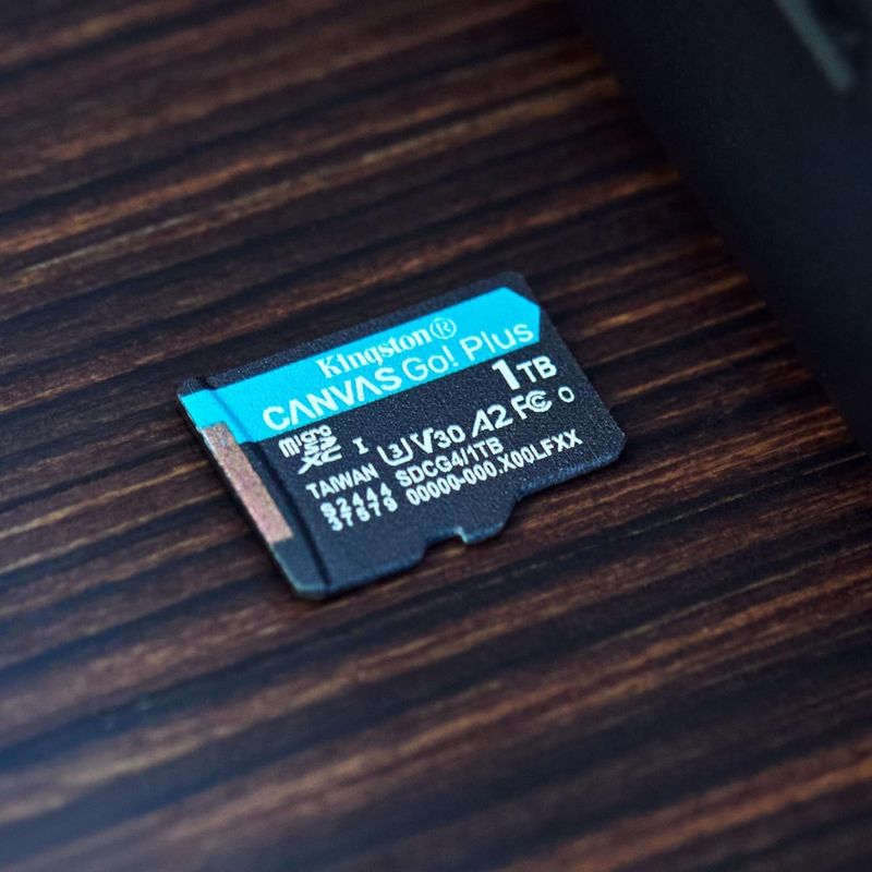 MicroSD Kingston Canvas Go Plus 1TB A2 U3 V30 Gen4 tamaño