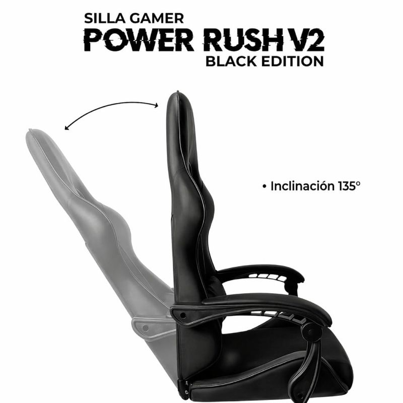 Silla Gamer Balam Rush Power Rush V2 120kg Reclinable lateral inclinación