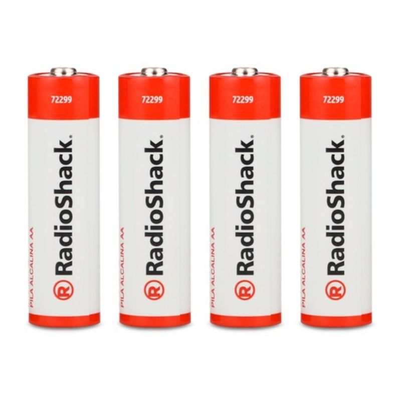 Pila alcalina RadioShack AA 4 piezas energía uso diario frontal