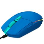 Mouse Logitech G203 azul vista diagonal