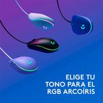 Mouse Logitech G203 azul iluminación RGB encendida