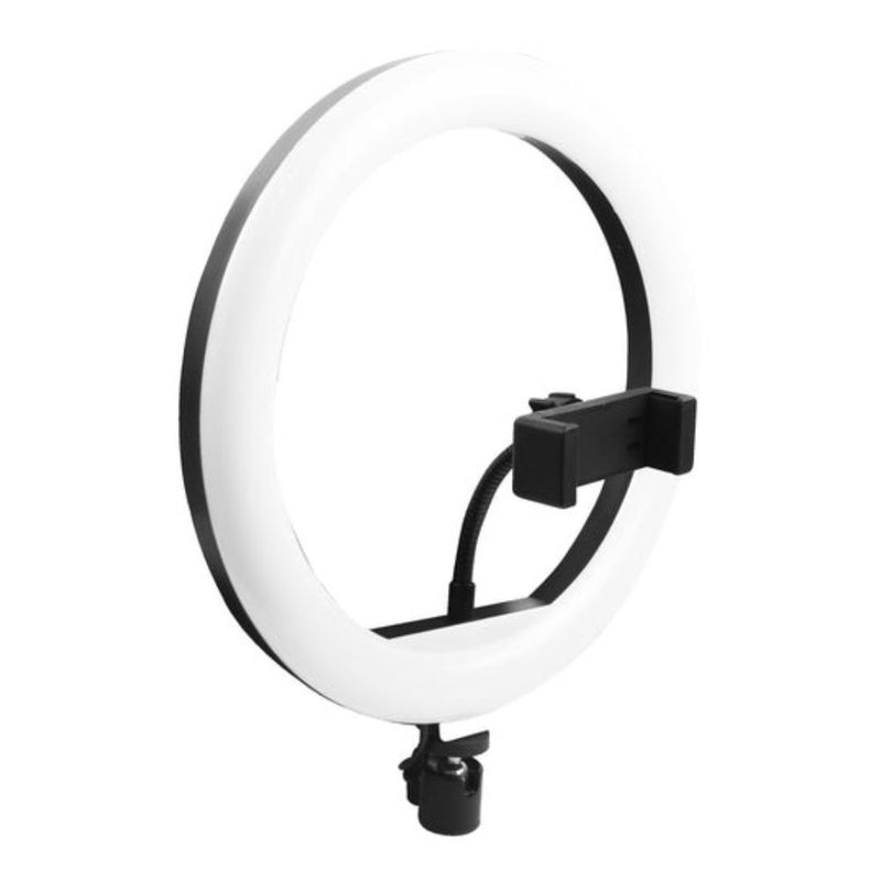 Aro de luz 10 pulgadas LED para streaming vista dorsal