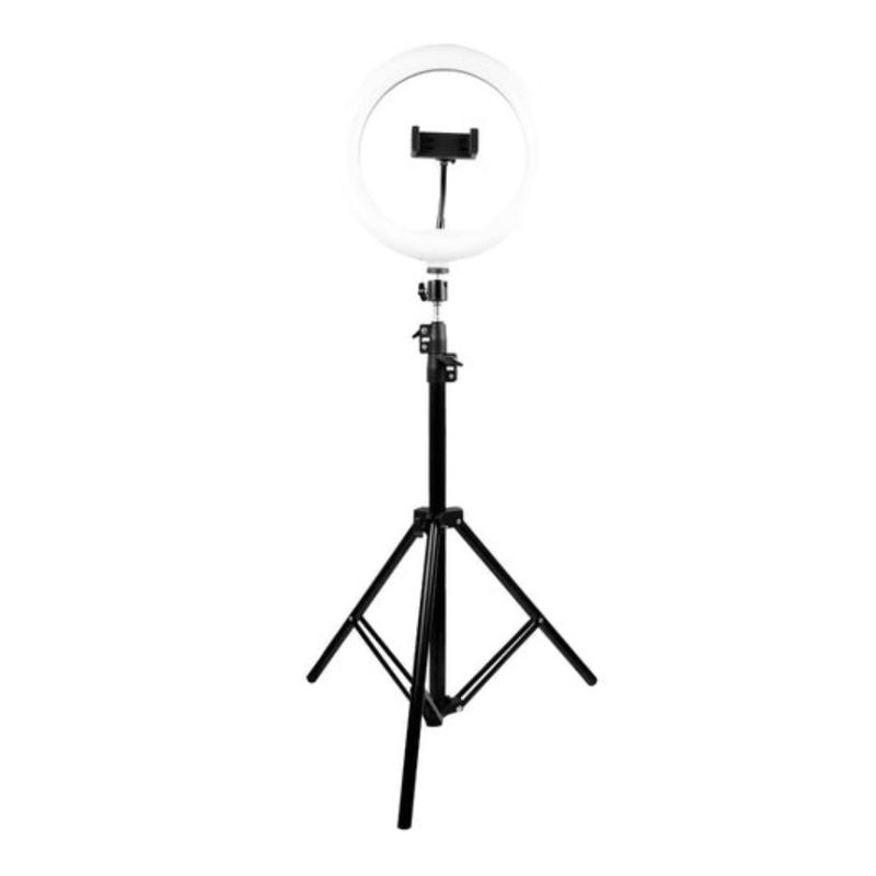 Aro de luz 10 pulgadas LED para streaming con trípode