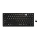 Teclado inalámbrico multidispositivo tecnología dual negro vista frontal
