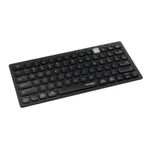 Teclado inalámbrico multidispositivo tecnología dual negro vista frontal oblicuo