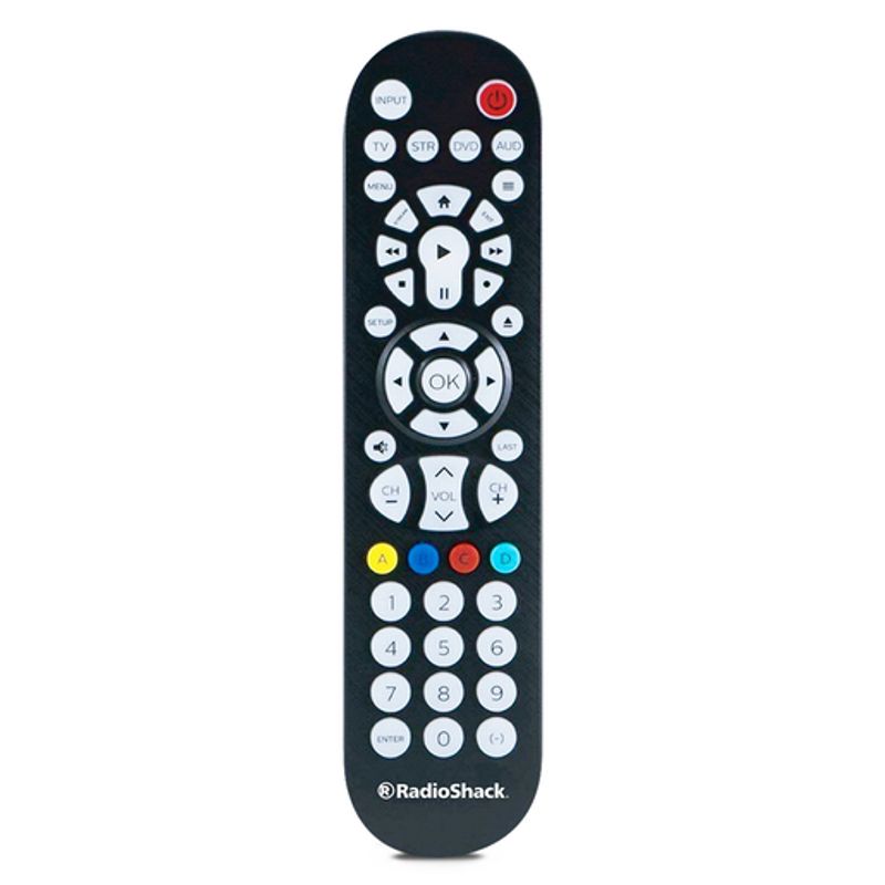 Control universal RadioShack negro vista frontal