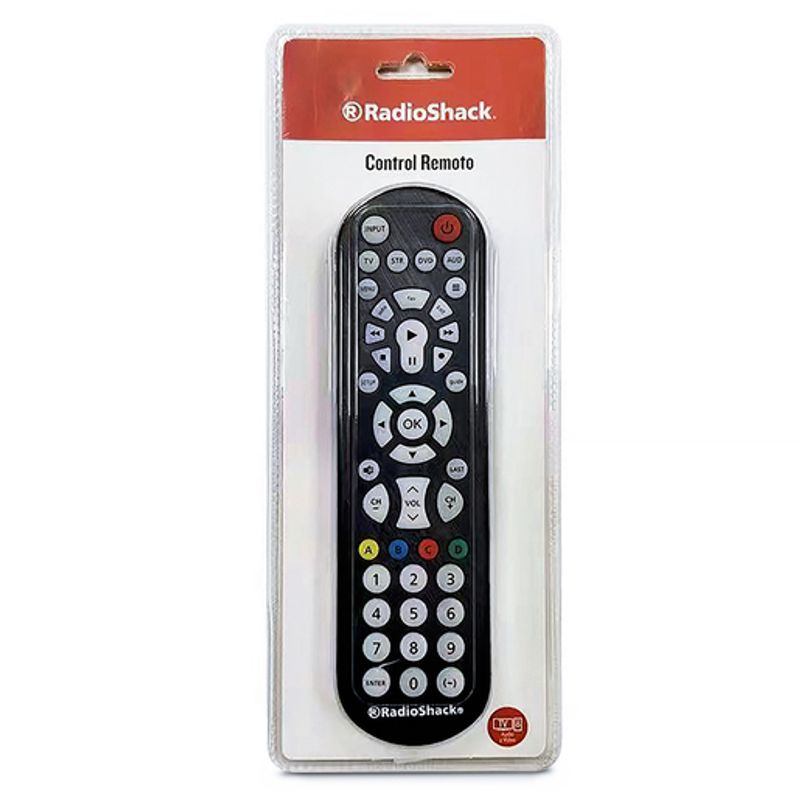 Control universal RadioShack negro vista frontal