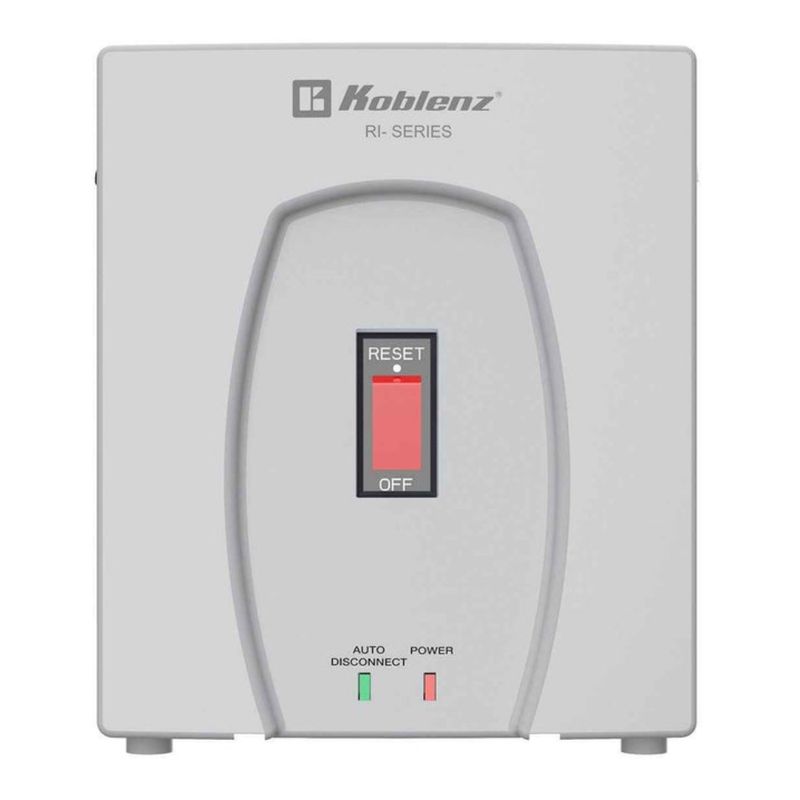 regulador de linea blanca Koblenz 1500 VA 1000 W RLB-1503 vista frontal