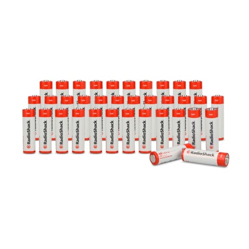 pilas alcalinas AA RadioShack 72169 36 piezas vista frontal
