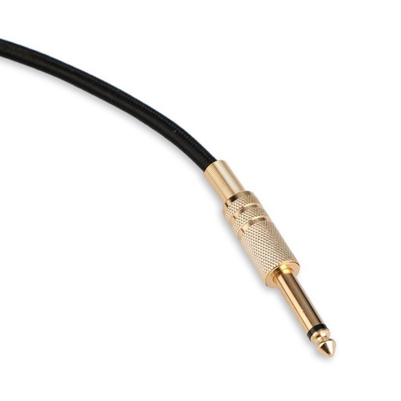 Cable de audio plug a plug RadioShack 6.3 mm 3.6 m negro cable diagonal