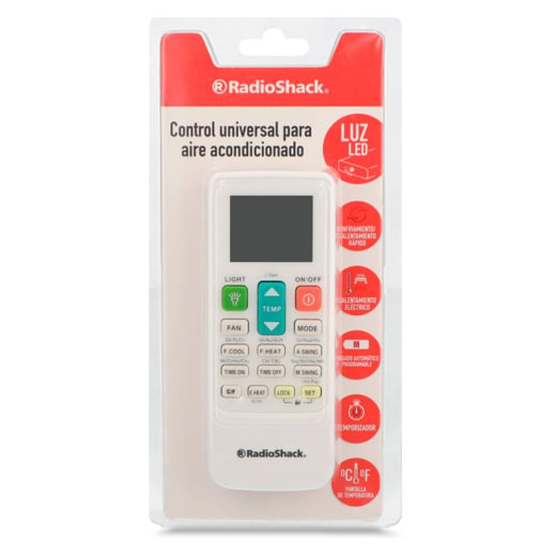 Control RadioShack aire acondicionado vista general