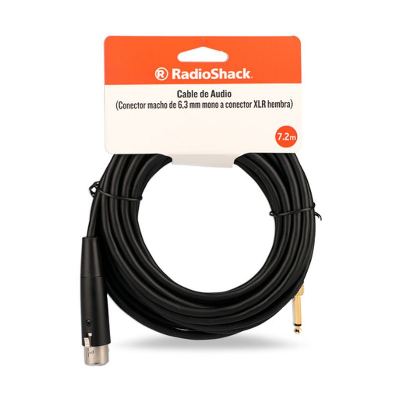 Cable audio Jack a Cannon RadioShack 7.2m vista frontal