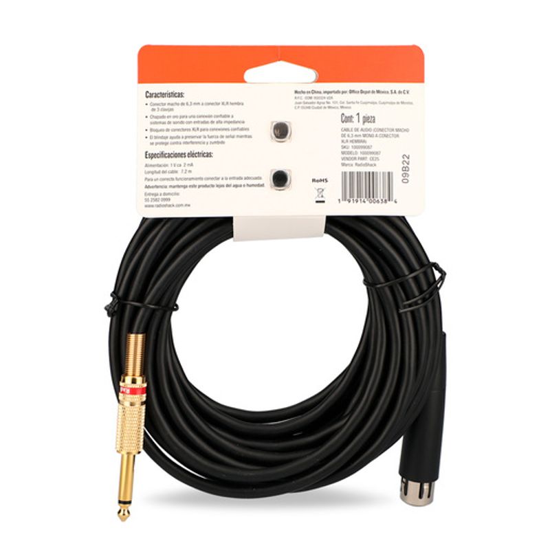 Cable audio RadioShack vista general