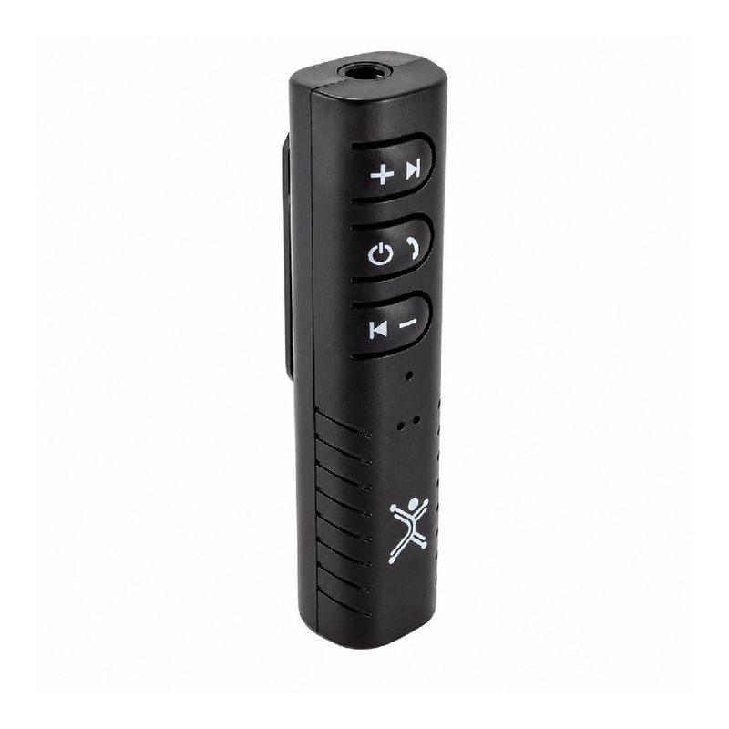 Receptor de audio Bluetooth Perfect Choice 3 en 1 negro frontal oblicuo