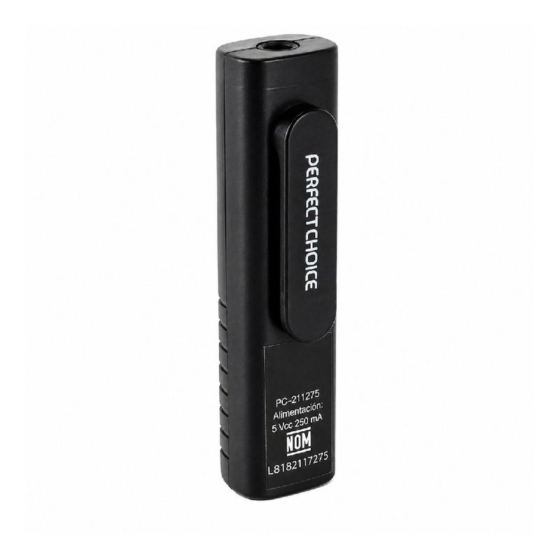 Receptor de audio Bluetooth Perfect Choice 3 en 1 negro dorsal oblicuo