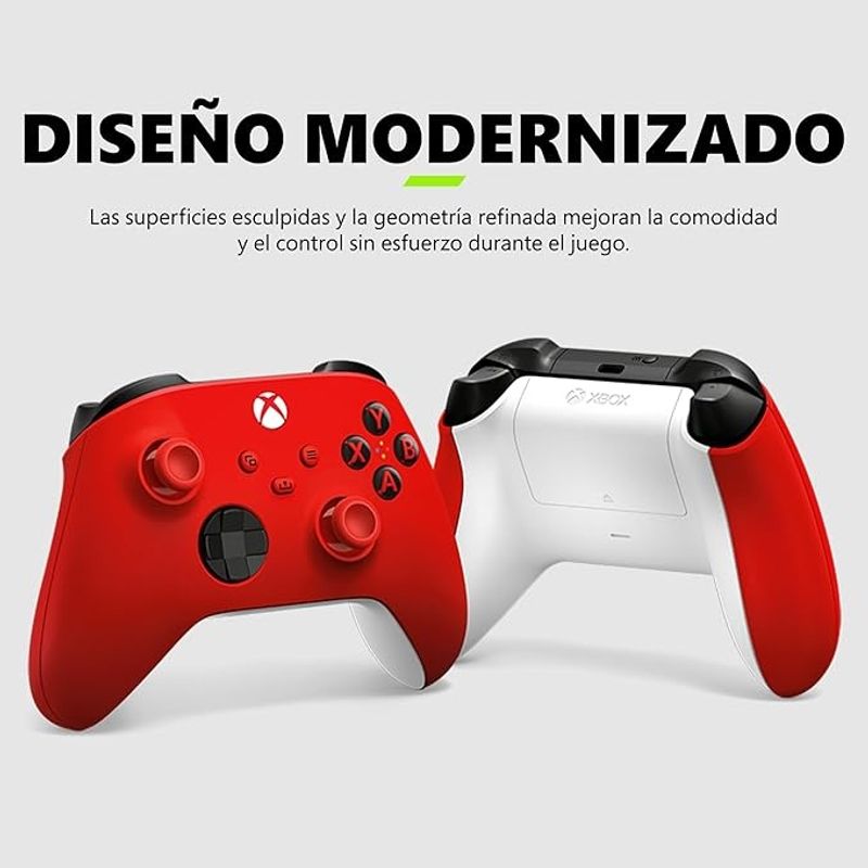 Control inalámbrico Xbox Pulse Red para Series X|S y PC frontal oblicuo