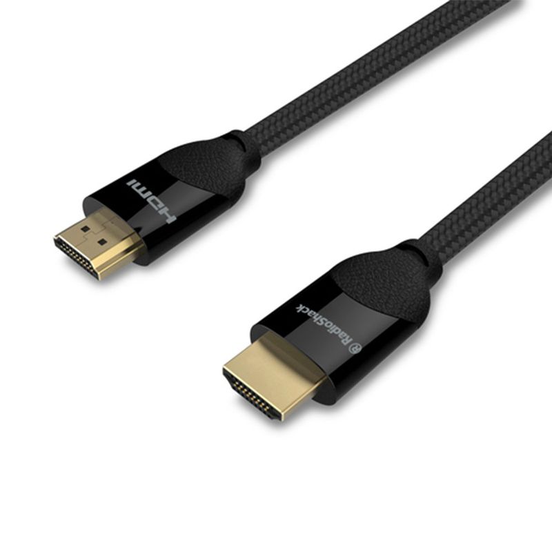 Cable HDMI con Ethernet RadioShack 1.82m negro vista detalle de conectores