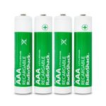 Baterías AAA recargables RadioShack 850 mAh, pack 4 pzas frontal características