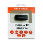 Transmisor bluetooth para auto RadioShack negro vista frontal empaque
