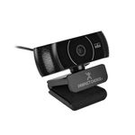 Cámara web Perfect Choice Eyely 4K 8MP USB autofocus negra diagonal