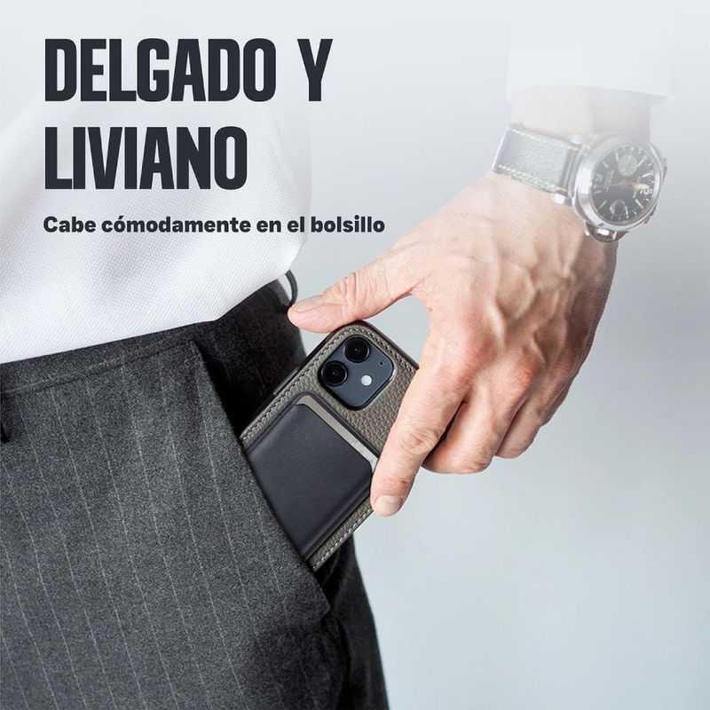 Tarjetero magnético Wallet KBOD hasta 3 tarjetas compatible MagSafe negro especificación