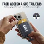 Tarjetero magnético Wallet KBOD hasta 3 tarjetas compatible MagSafe negro especificación