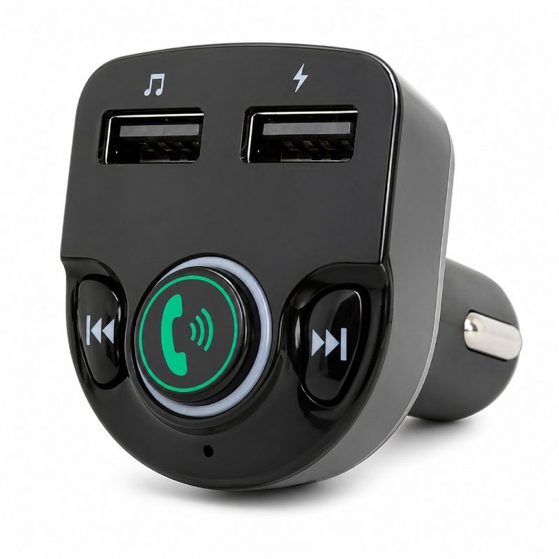 Transmisor Bluetooth Perfect Choice para auto con doble USB dorsal
