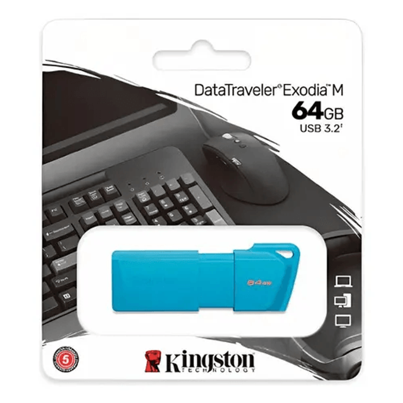 Memoria USB Kingston 64GB vista general