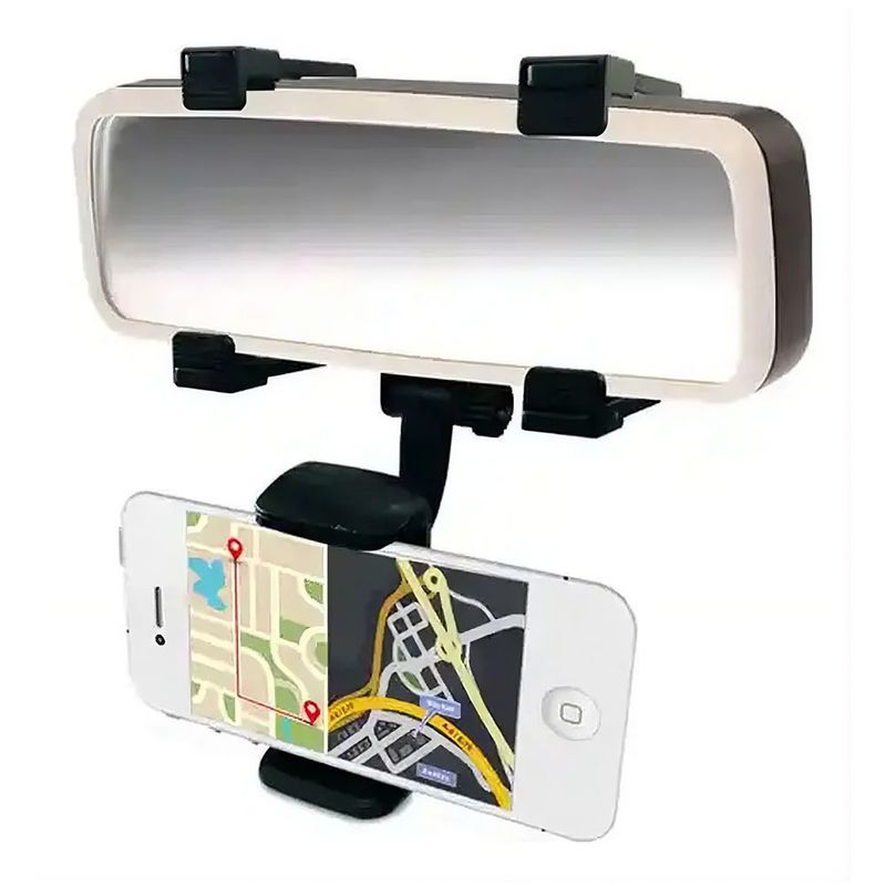 Soporte de celular D-Bugg para retrovisor vista lateral en uso