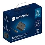 Cargador Motorola 30W Turbo USB-C negro para celular 1 m longitud empaque