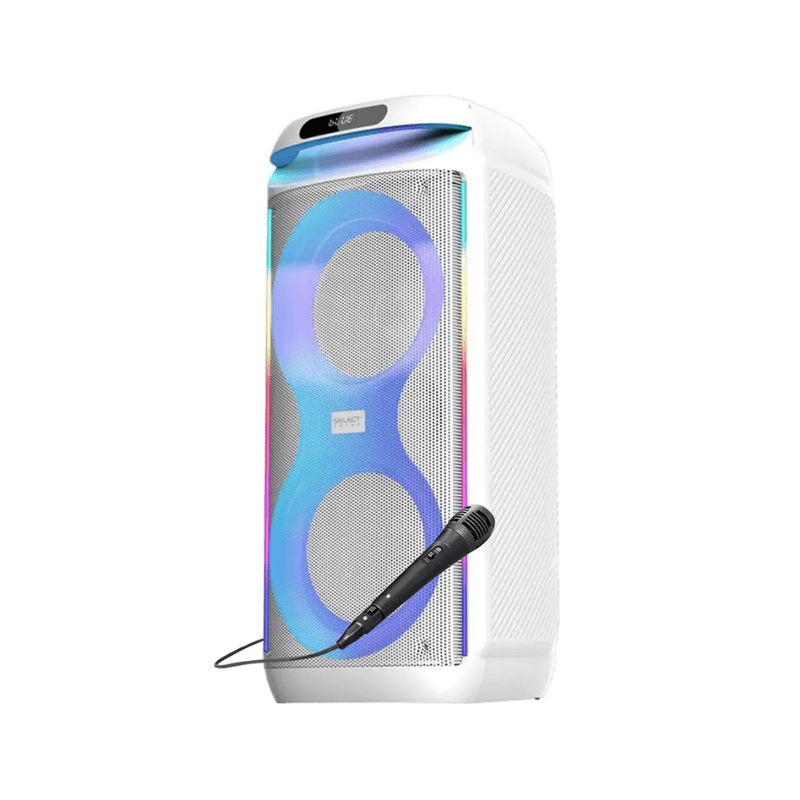 Bocina torre Select Sound BT2029 Bluetooth 40W color blanco vista lateral