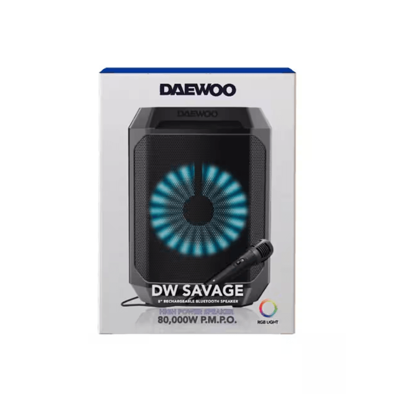 Bocina karaoke Daewoo DW2008 Bluetooth 80W color negro empaque