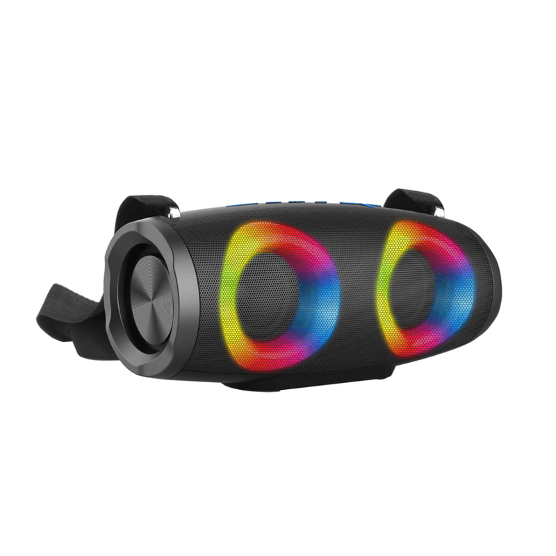 Bocina portátil Daewoo DW220 Bluetooth 10W color negro vista lateral