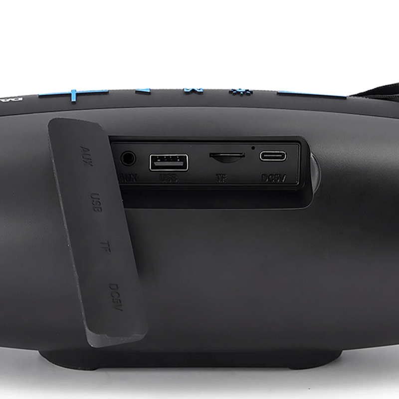 Bocina portátil Daewoo DW220 Bluetooth 10W color negro entradas