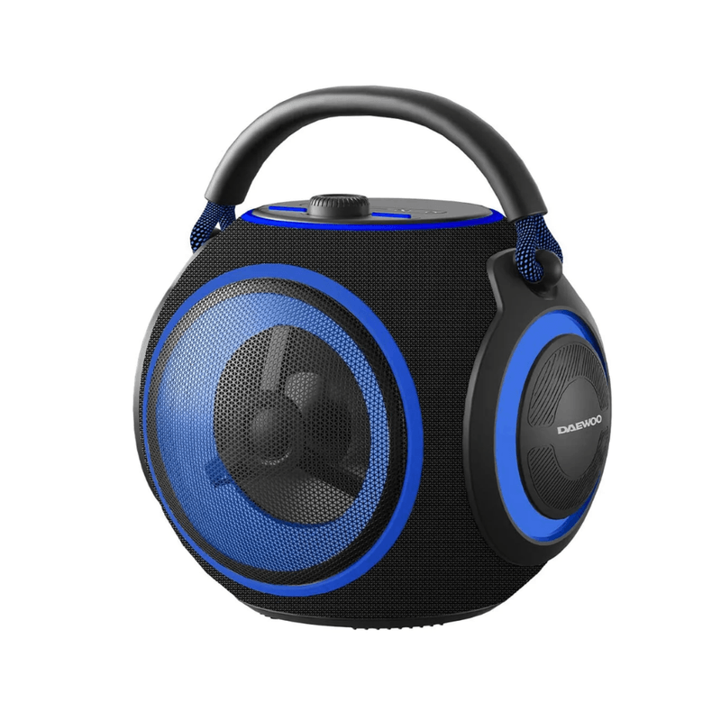 Bocina portátil Daewoo DW230 Bluetooth 90W color negro vista lateral