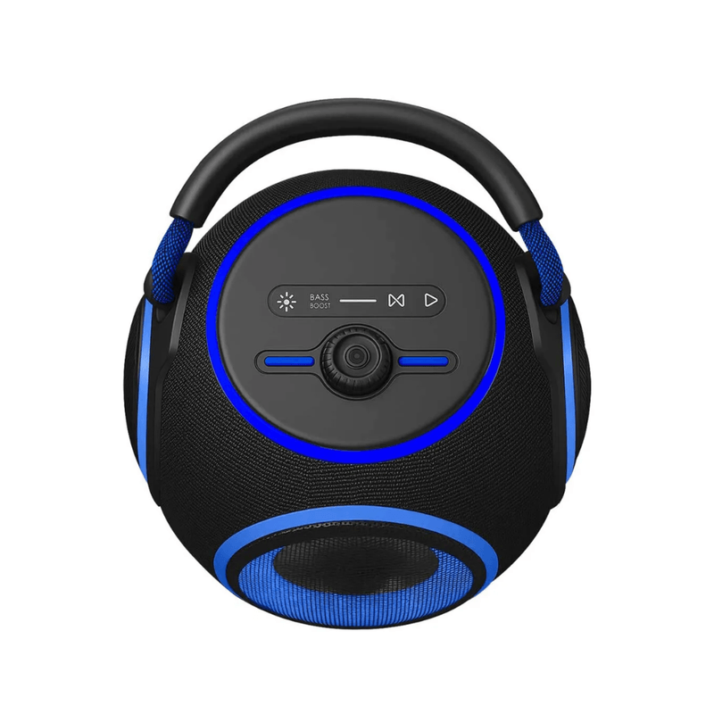 Bocina portátil Daewoo DW230 Bluetooth 90W color negro detalle de controles