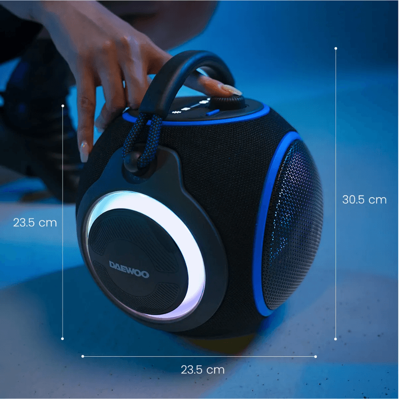 Bocina portátil Daewoo DW230 Bluetooth 90W color negro modo de uso