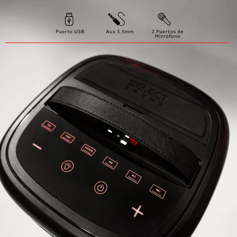 Bafle Select Sound BT2002 Bluetooth 80W color negro toma completa