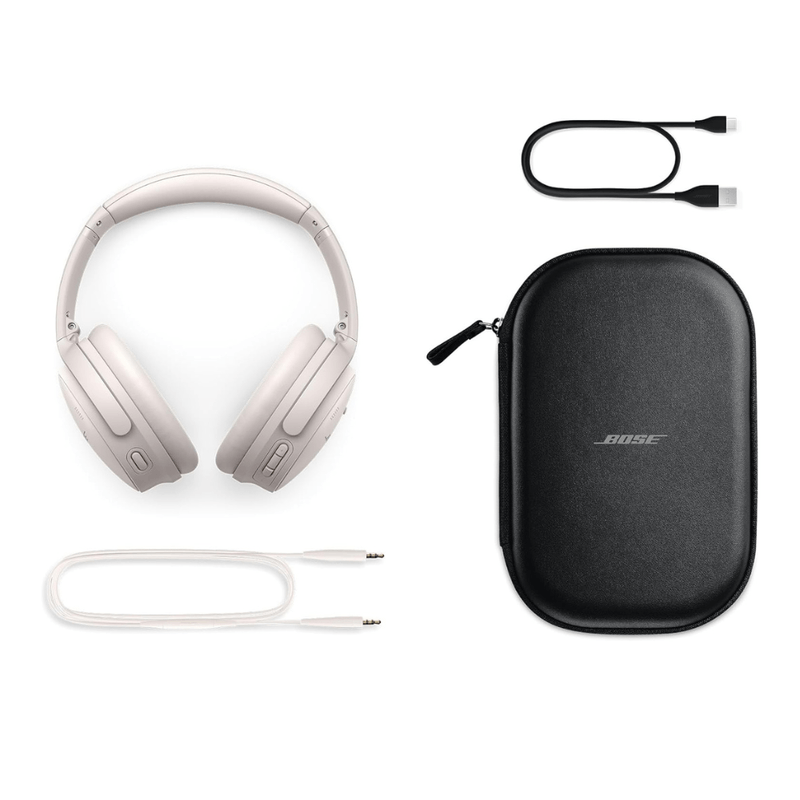 Audífonos Bose QuietComfort blanco contenido caja