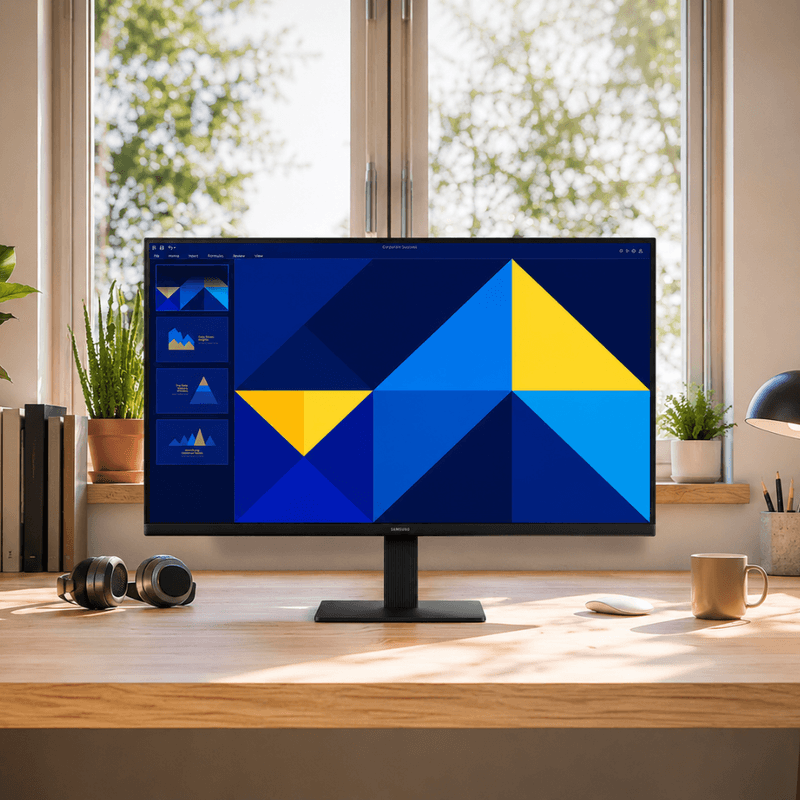 Monitor Samsung Essential S3 27" LED FHD 100Hz 5ms negro uso en escritorio