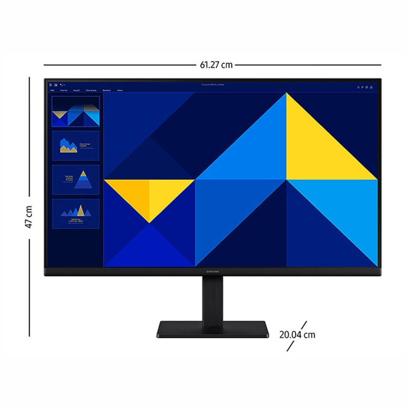 Monitor Samsung Essential S3 27" LED FHD 100Hz 5ms negro dimensiones