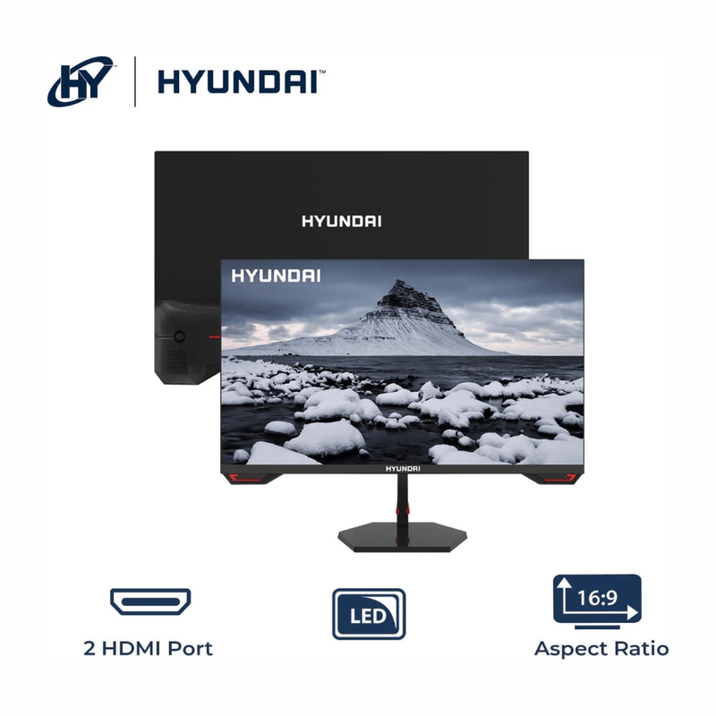 Monitor Hyundai 34" curvo LED WQHD 180Hz 1ms HDMI DP negro 16:9